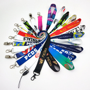 Custom Printed Eco-Friendly Durable Polyester Nylon Lanyard ID Card Badge Holder for Event Security Staff Corporate Promotion