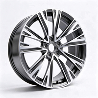 Nouvelles jantes de voiture en alliage d'aluminium forgées sur mesure à cinq branches de 18, 19, 20 pouces, finition usinée gris fusil, pour Audi
