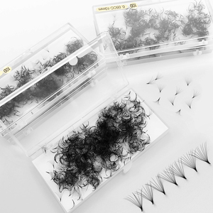<span class=keywords><strong>Cils</strong></span> pré-faits coréens à base fine Medylashes, marque privée, cheveux synthétiques faits à la main, 12 rangées, naturels, doux, éventails lâches - Product Image 2