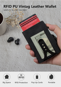 CASEKE NEW Leader Kartenetui Custom LOGO Automatic Pop up Bank Card <b>Holder</b> Card Smart <b>Wallet</b> Push Out Business Card <b>Wallet</b> - Product Image 2