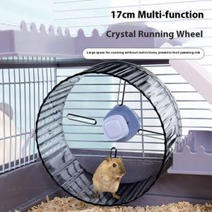 <span class=keywords><strong>Cage</strong></span> à <span class=keywords><strong>hamster</strong></span> en plastique solide de 47 cm, <span class=keywords><strong>cage</strong></span> complète avec boucle, simple/double couche, écologique, villa nid d'ours en or - Product Image 3