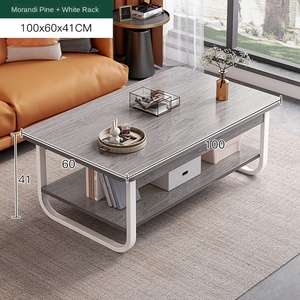 Mesa de centro cuadrada pequeña creativa moderna para sala de estar para apartamentos pequeños, mesa auxiliar de sofá o mesa de té - Product Image 6