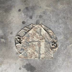 T-shirts à manches longues vintage pour hommes sur mesure Coupe ample Tee en coton lourd Poche Imprimé DTG Camouflage arboricole réel T-shirts - Product Image 1