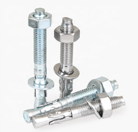 Ancre à coin en acier au carbone zingué UNC, grade 4.8, 3/8*3-3/4, norme DIN, boulon d'ancrage industriel, résistance à la cisaillement 5000 lb, vente en gros
