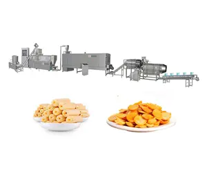 शीर्ष गुणवत्ता औद्योगिक पफ मकई एक्सट्रूडर मशीन प्यूटेड स्नैक भोजन उत्पादन