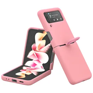 Bonne qualité Z Flip 4 5G Original mat souple Silicone pliant couleur Mobile anneau étui de téléphone pour <span class=keywords><strong>Samsung</strong></span> <span class=keywords><strong>Galaxy</strong></span> Z Flip 4 Z Flip 3 - Product Image 1