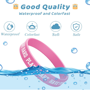 Personal isierte elastische Werbe armbänder mit Logo Custom ized Glow in Dark Gummi armband Custom Luminous Silicone Wrist band - Product Image 3