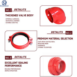 फायर प्रोटेक्शन सिस्टम डक्टाइल आयरन पाइप फिटिंग ग्रोव टी कोहनी संकेंद्रित रेड्यूसर रेसर 3000 - Product Image 4