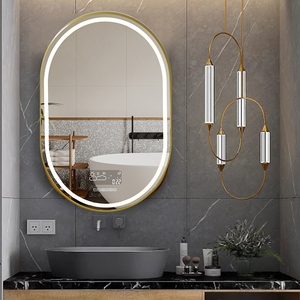 Moderno marco redondo inteligente LED <span class=keywords><strong>baño</strong></span> gabinete <span class=keywords><strong>espejo</strong></span> pantalla táctil tocador luces moda <span class=keywords><strong>baño</strong></span> <span class=keywords><strong>espejo</strong></span> <span class=keywords><strong>luz</strong></span> para tocador moderno - Product Image 4