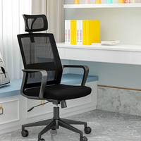 Chaise de bureau moderne en tissu maillé intégral, ergonomique, pivotante et inclinable, pour le bureau à domicile