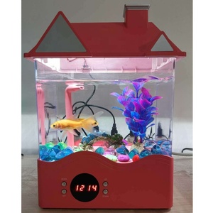 Vendita calda DC 5v luce del serbatoio di pesce a led dell'acquario tavolino da caffè piccoli acquari mini acquario acquario con display digitale kit completo - Product Image 6