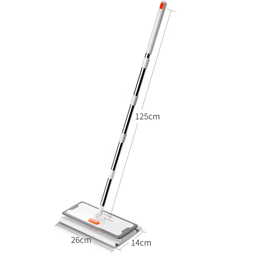 JOYBOS independent research 360 rotating flat mop floor cleaning mop 2 in 1 squeegee broom floor scrub brush floor scrub brush