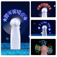 Ventilador LED Programable con Mensajes - Ventilador Portátil Recargable por USB con Luz para Fiestas, Bodas y Regalos Promocionales para Eventos