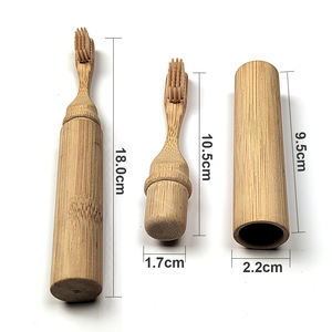 पर्यावरण के अनुकूल बम्बू ट्यूब टूथब्रश निजी लोगो यात्रा तह आस्तीन बांस टूथब्रश - Product Image 6