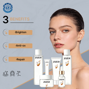 Ensemble de soins de la peau pour femmes, crème hydratante pour le visage à logo personnalisé et sérum éclaircissant au riz, pour tous types de peau - Product Image 3