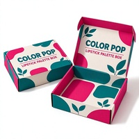 Boîte d'expédition en carton ondulé personnalisée pour l'emballage de palettes de rouges à lèvres avec impression couleur pour salons de beauté, vente au détail de cosmétiques et coffrets cadeaux