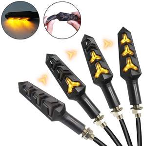 OPPLIGHT Fishbone Indicador de agua corriente secuencial en forma de <span class=keywords><strong>Y</strong></span> Moto Lámpara LED Indicadores de motocicleta Luces de señal de giro LED que fluyen - Product Image 5