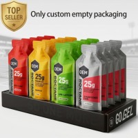 Emballage personnalisé pour gel énergétique 25g 30ml, sachets et pochettes de qualité alimentaire OEM pour l'emballage de suppléments électrolytiques de nutrition sportive (uniquement l'emballage)