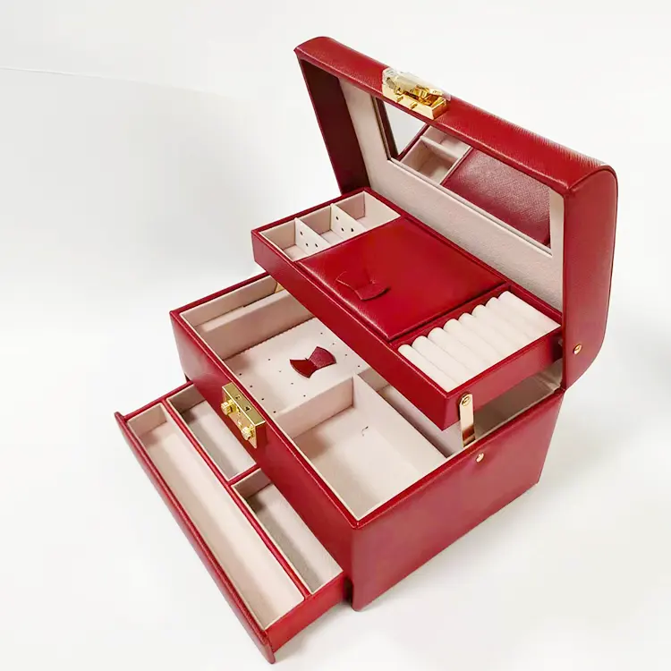 Embalagem de joias de luxo com design de logotipo personalizado, gaveta deslizante, caixas de presente com tampa articulada