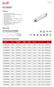 Transformateur d'alimentation à LED non dimmable 12V 24V High PF≥ 0.95 250W IP67 conducteur de LED étanche conducteur de tension constante extérieur - Product Image 6