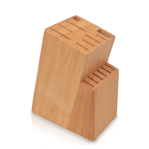 Dịch vụ tùy biến cung cấp Gỗ Sồi phổ dao khối với khe cắm cho dao, cắt kéo và mài - Product Image 2