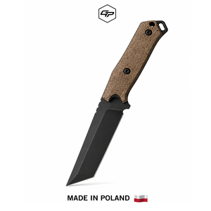 Couteau de survie Tanto en acier O2 fait main, lame fixe pleine longueur, tactique, avec étui Kydex pour le camping - Product Image 3