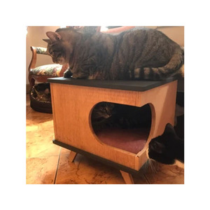 Maison pour animaux de compagnie multifonctionnelle de luxe écologique OEM ODM, toutes saisons, en contreplaqué imperméable, épaisseur 18 mm, pour chiens, style villa, pour salon - Product Image 2