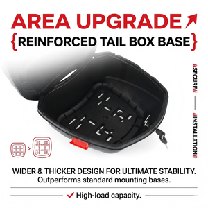 दैनिक आवागमन पनरोक भंडारण ट्रंक के लिए सार्वभौमिक 35l pp मोटरसाइकिल पूंछ - Product Image 6