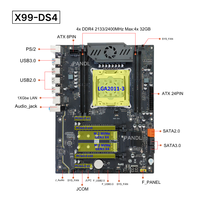 Nouvelle carte mère X99-DS4 avec double PCIe3.0 X16, prend en charge les processeurs Xeon E5 V3/V4, 4x DDR4, SATA3.0, 2x NVMe M.2 SSD, carte mère X99