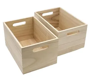 未完成的木板条箱-餐具室收纳箱木箱收纳箱储藏室工艺品橱柜收纳箱