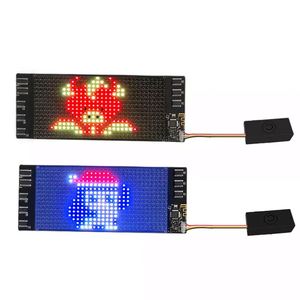 แถบไฟ LED ยืดหยุ่นได้ขนาดเล็กมีไฟสี RGB ทิกเกอร์หน้าจออ่อนแผงแสดงข้อความดิจิตอลขนาดเล็กเคลื่อนย้ายได้