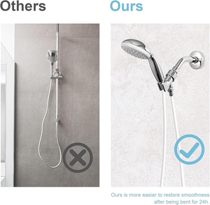 สายฉีดชำระแบบยืดหยุ่น PVC สีขาวพรีเมียม ขนาด 2.5 ม. พร้อมข้อต่อและน็อตทองเหลือง สำหรับอาบน้ำและทำความสะอาดห้องน้ำ - Product Image 5