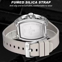Montre pour homme NAVIFORCE 6118, chronographe à quartz, résistante à l'eau, multifonction, bracelet en silicone, montre sport