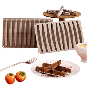 Nouveau <span class=keywords><strong>moule</strong></span> en <span class=keywords><strong>silicone</strong></span> rectangulaire de qualité alimentaire, résistant au four, pour gâteau au chocolat, bonbons, pudding, mousse, style français, pour la cuisson. - Product Image 1