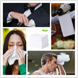 Fazzoletti Bianchi Personalizzati con Logo all'Ingrosso per Uomo, Fazzoletti Morbidi in Cotone per Uomo e Donna, Pochette <span class=keywords><strong>da</strong></span> Taschino - Product Image 6