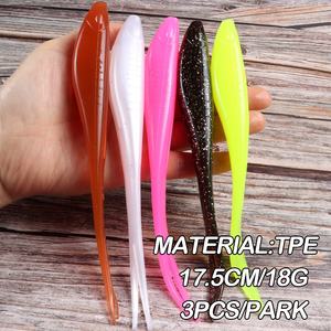 Appât souple TPR Baby Silencer, haute élasticité, queue en fourche, 175 <span class=keywords><strong>mm</strong></span>, 18 g, résistant aux déchirures, flottant, appât souple artificiel, zander, brochet - Product Image 6