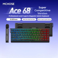 MCHOSE Ace 68 Mechanical Gaming Keyboard-68-Key Wired RGB Backlit Anti-Ghosting Colorful Contour Line Keycaps