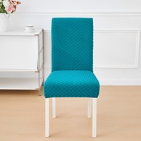 Housses de chaise épaisses pour chaise de salle à manger à dossier droit, élastiques, tout-en-un, jacquard, anti-poussière, pour salle à manger