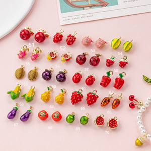 Collares de Moda con Colgante para Mujer, Joyería con Cuentas y Dijes de Esmalte, Gargantilla con Carita Feliz, Rayo, Flor, Corazón de Amor, Mariposa y Champiñón - Product Image 6