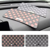Rutsch festes Soft Plaid Design Multifunktion ales Auto Interieur Silikon Dash Rutsch feste Matte Sonnenbrille Handy Aufbewahrung matte