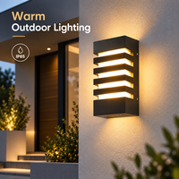 Lampe murale LED extérieure en aluminium IP65 étanche, design moderne à persiennes, vente en gros, promotion spéciale