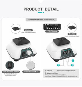Agitateur Vortex VM550X pour flacons en verre, agitateur Vortex multi-plaques, données techniques - Product Image 2