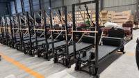Machine de Pilates Reformer Portable Demi-Tourneuse Professionnelle pour Studio, Cadre en Aluminium, Accessoires Complets, Yoga et Fitness Corporel