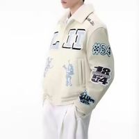 Veste de baseball formelle vintage brodée personnalisée pour homme, avec patch en chenille, en laine, respirante, coupe-vent et imperméable pour le printemps