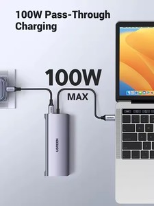 Cổng kết nối đa năng UGREEN <span class=keywords><strong>USB</strong></span> C Hub 10 trong 1 với HDMI 4K & VGA, màn hình kép, Ethernet 1Gbps, PD 100W, 3 cổng <span class=keywords><strong>USB</strong></span> 3.0, giắc âm thanh 3.5mm - Product Image 2