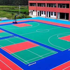 Modern <strong>3x3</strong> Portable Basketball Court Mat Interlocking PP Flooring with Anti-Slip Feature for Outdoor Sports or Workshops - Product Image 6