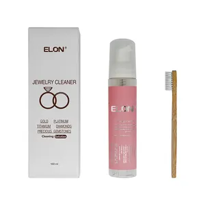 OEM ODM Jewelry Cleaner Kit Natural Patent Formula 100ml Jewelry Liquid Private Label Silver Gold Jewelry Cleaner With Brush