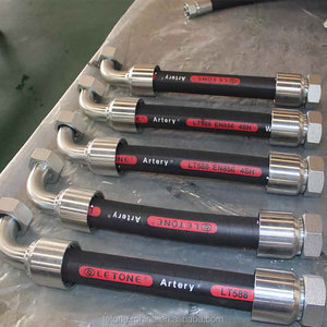LT588 Mangueras de manguera de goma hidráulica en espiral de 4 hilos de goma personalizada de silicona Oem Break Rohs <span class=keywords><strong>Color</strong></span> Material Tubo de origen - Product Image 2