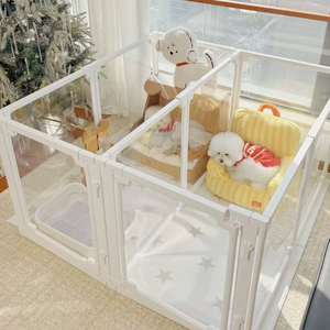 2026 Toptan Yeni Ürünler Akrilik Reçine Köpek Çiti Yuva Evi Tavşan Büyük Küçük Köpek Kafesi Evcil Hayvan Alanları İç Mekan İçin - Product Image 2