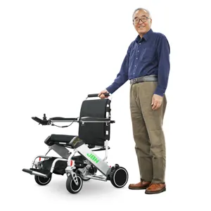 JBH elektrikli katlanır güçlü tekerlekli sandalye taşınabilir hafif elektrikli tekerlekli sandalye engelli